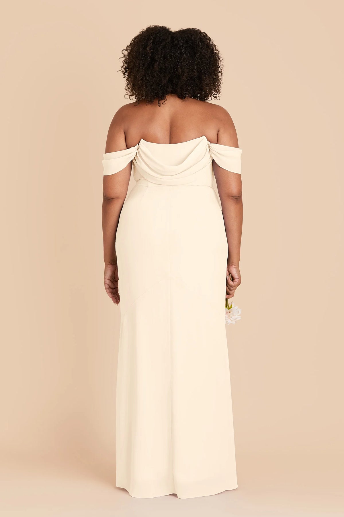 Odessa Ivory Cream back view bridesmaid dress