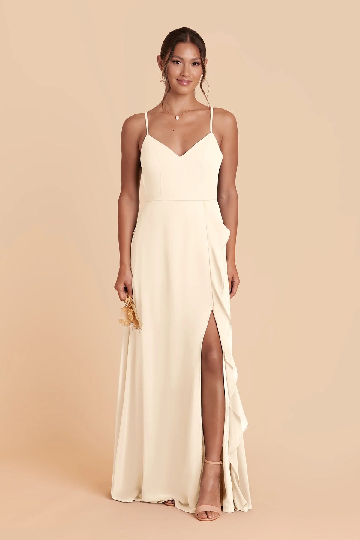 Margot Ivory Cream front view bridesmaid dress