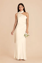 Ariadne Ivory Cream front view bridesmaid dress