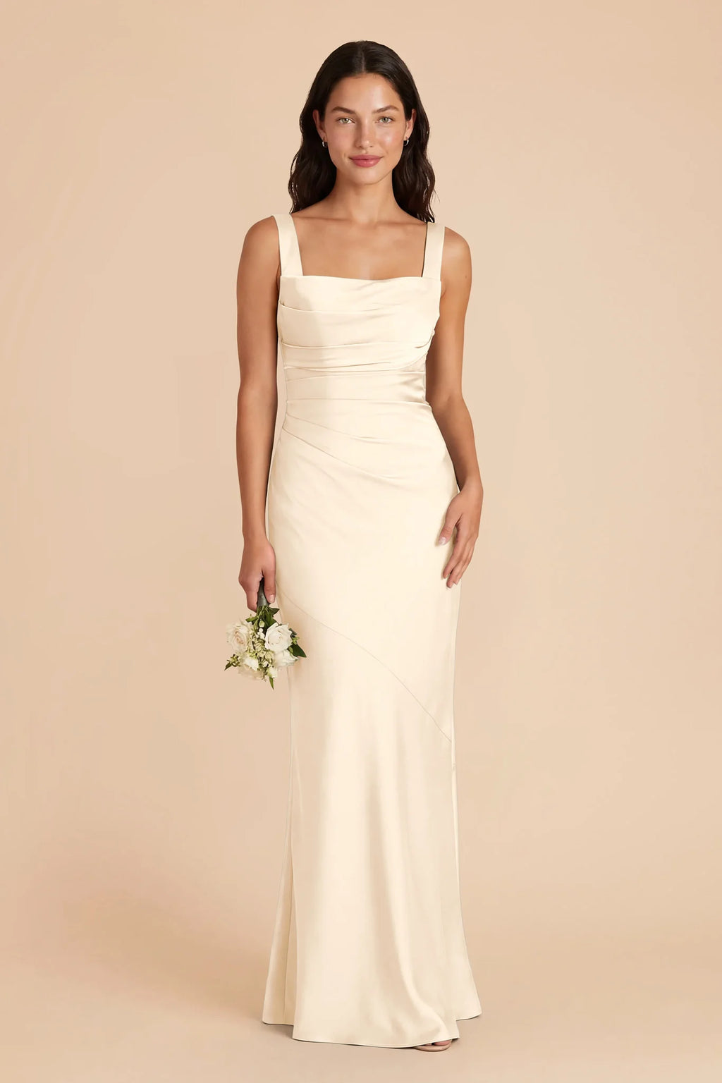 Colette Ivory Cream front view bridesmaid dress