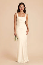 Colette Ivory Cream front view bridesmaid dress
