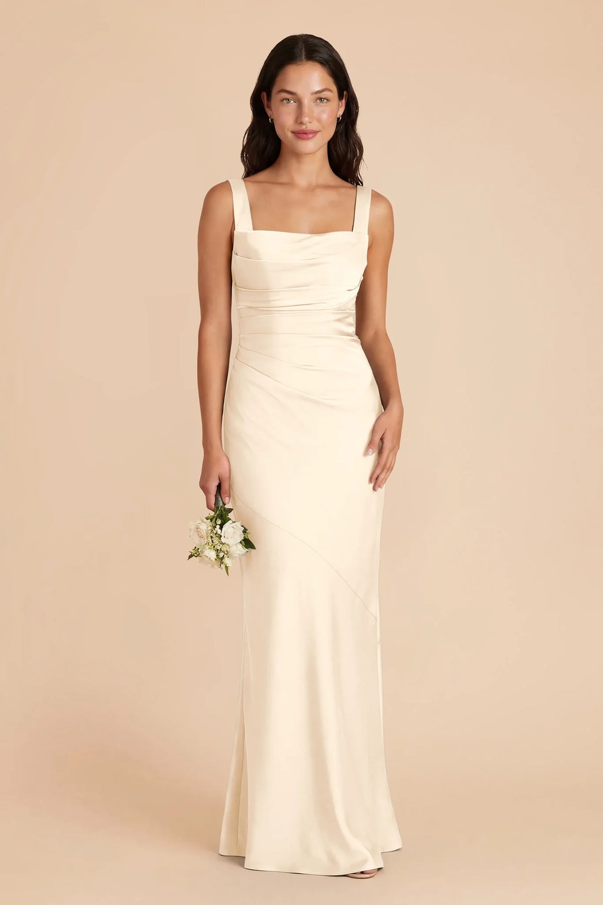 Colette Ivory Cream front view bridesmaid dress