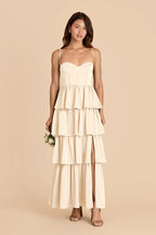 Calista Ivory Cream front view bridesmaid dress