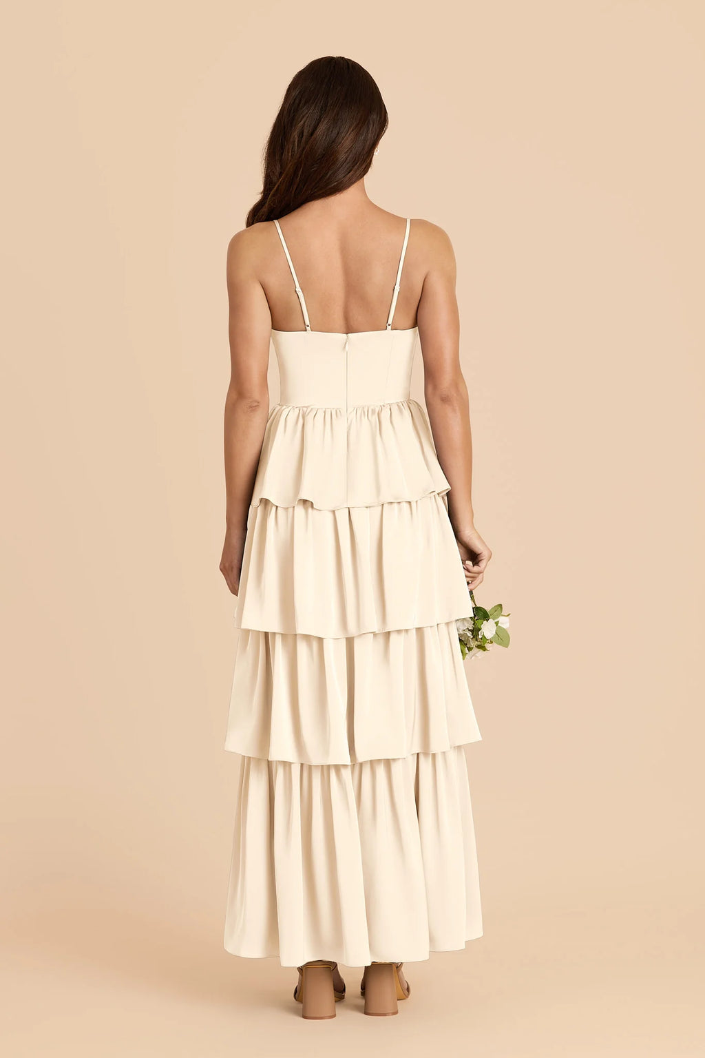 Calista Ivory Cream back view bridesmaid dress