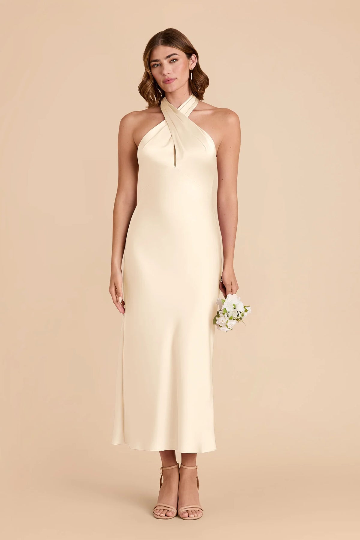 Seraphine Ivory Cream front view bridesmaid dress