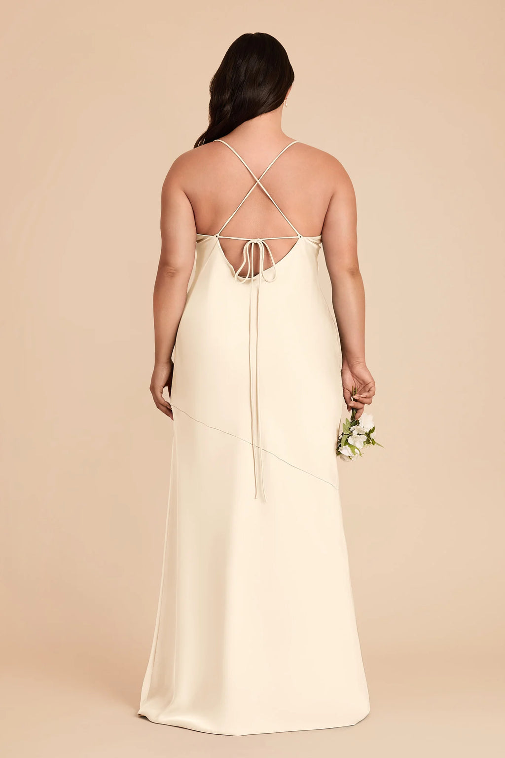 Estelle Ivory Cream back view bridesmaid dress