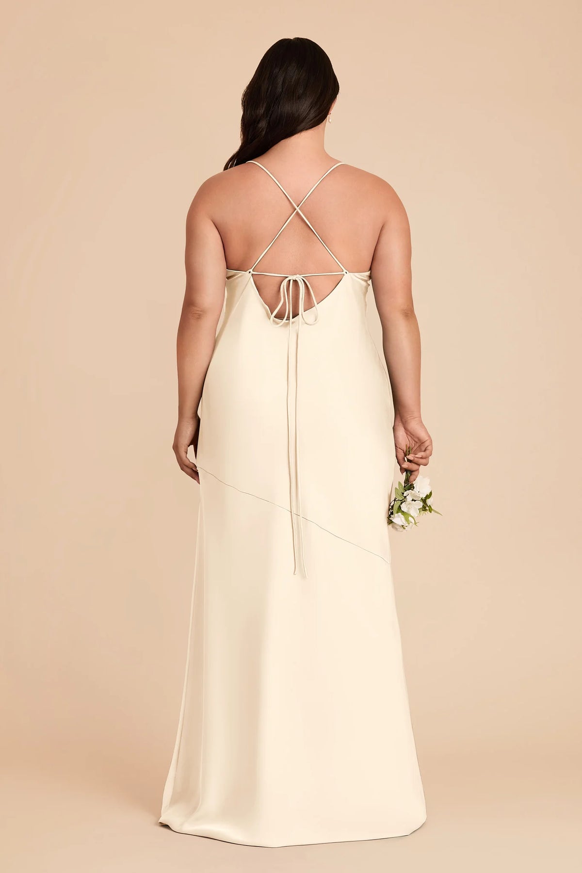 Estelle Ivory Cream back view bridesmaid dress