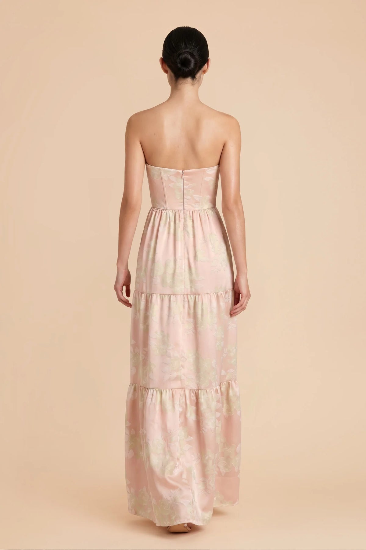 Aveline Ivory Pink Gold back view bridesmaid dress