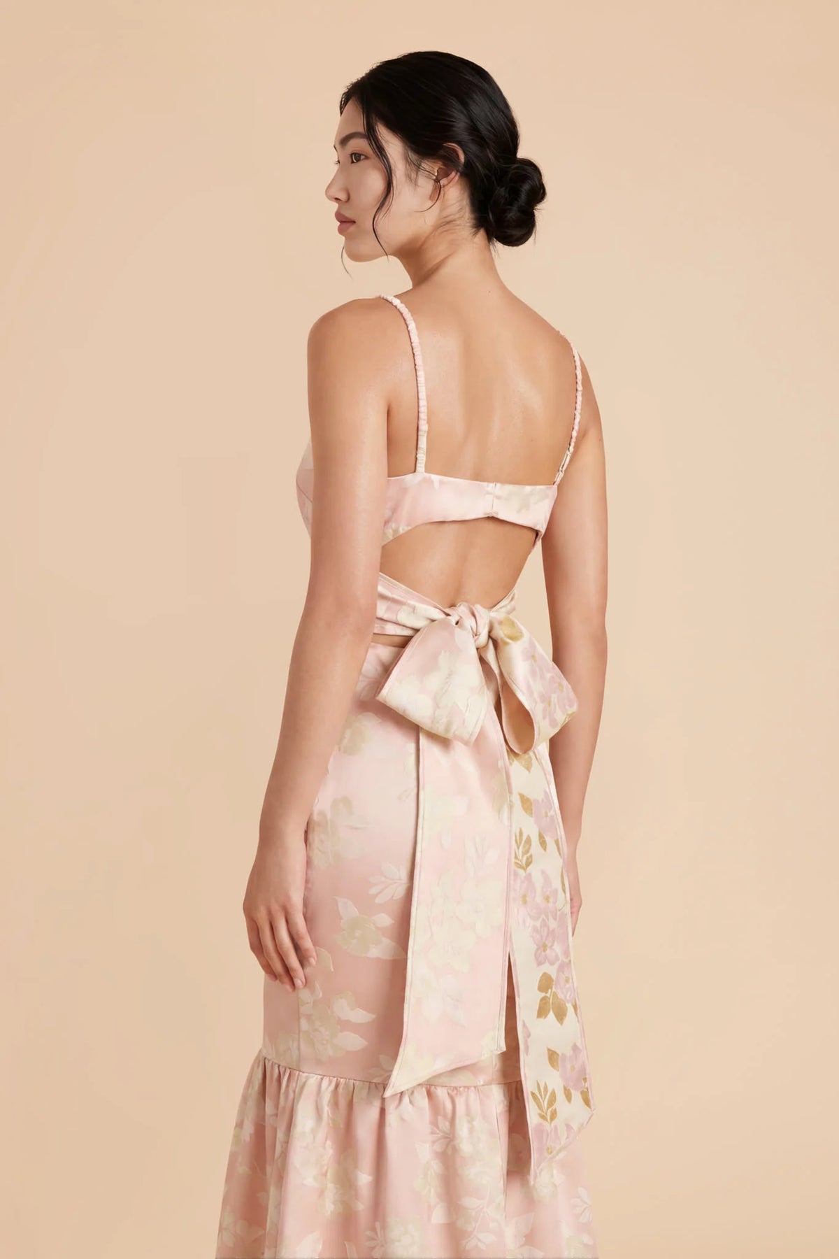 Maelle Ivory Pink Gold alternate view 2 bridesmaid dress