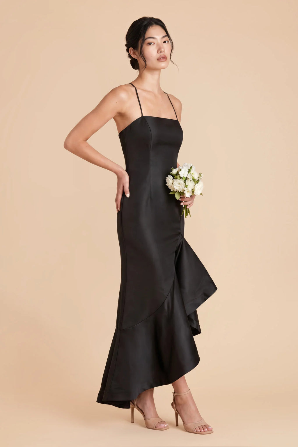 Delphine Jet Black alternate view 1 bridesmaid dress