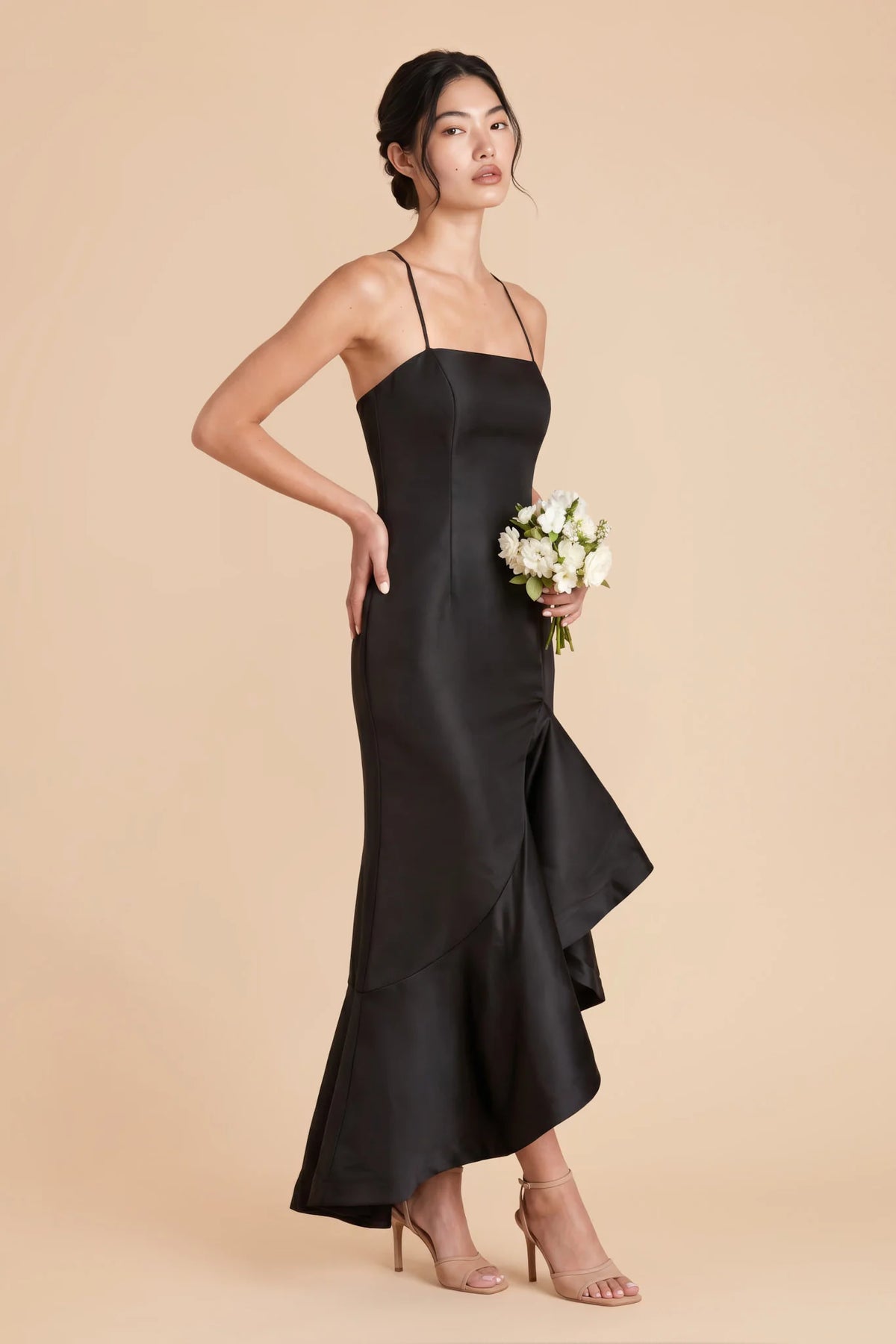 Delphine Jet Black alternate view 1 bridesmaid dress