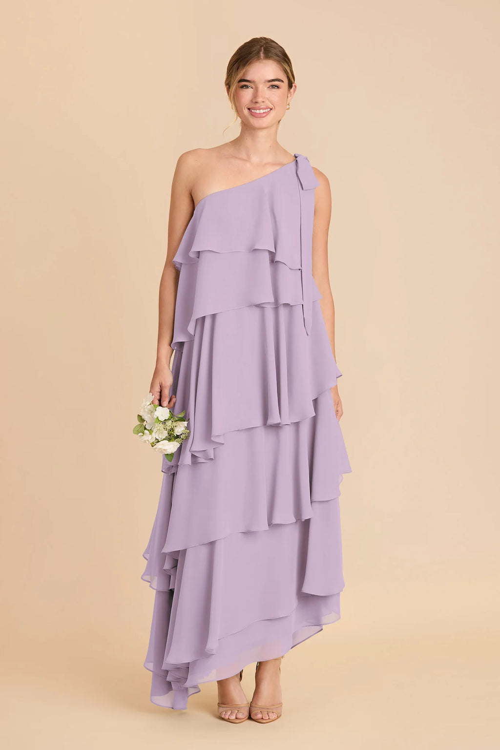 Marisol Lavender front view bridesmaid dress
