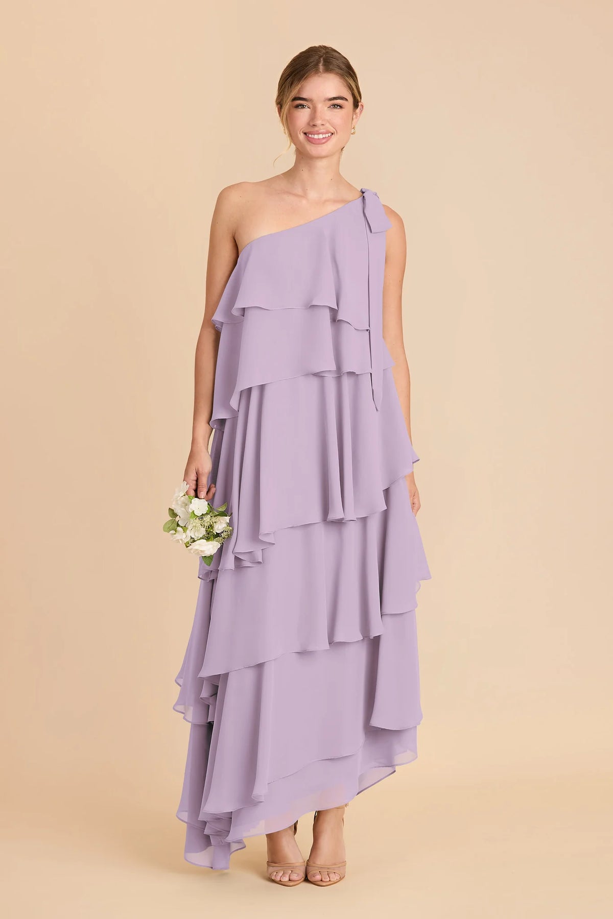 Marisol Lavender front view bridesmaid dress