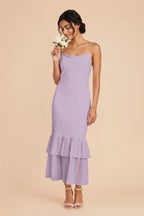 Liora Lavender front view bridesmaid dress