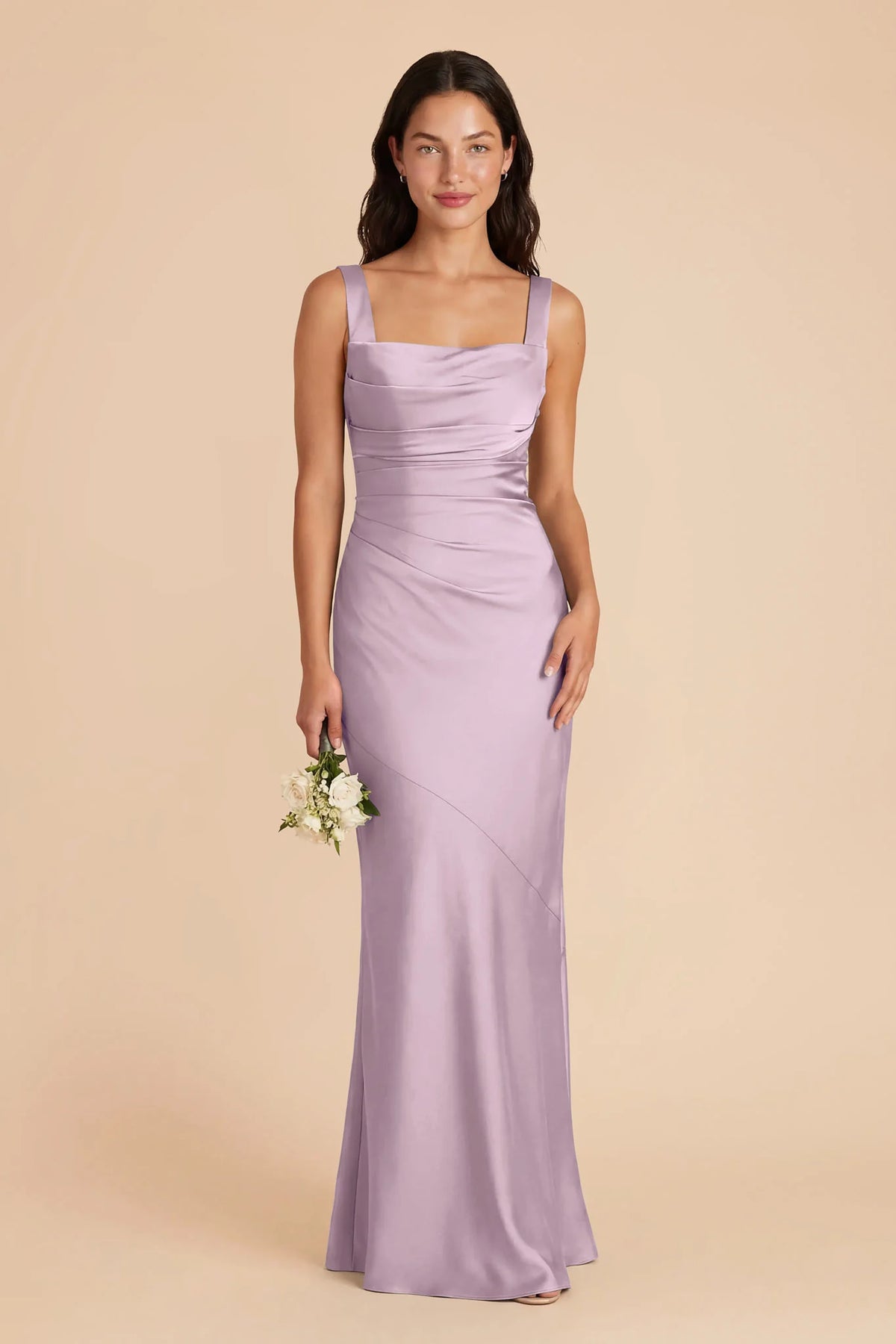 Colette Lavender front view bridesmaid dress