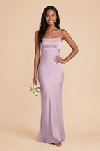 Noelle Lavender front view bridesmaid dress