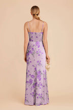 Lucienne Lavender Multi Whimsical Blooms back view bridesmaid dress