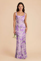 Colette Lavender Multi Whimsical Blooms front view bridesmaid dress
