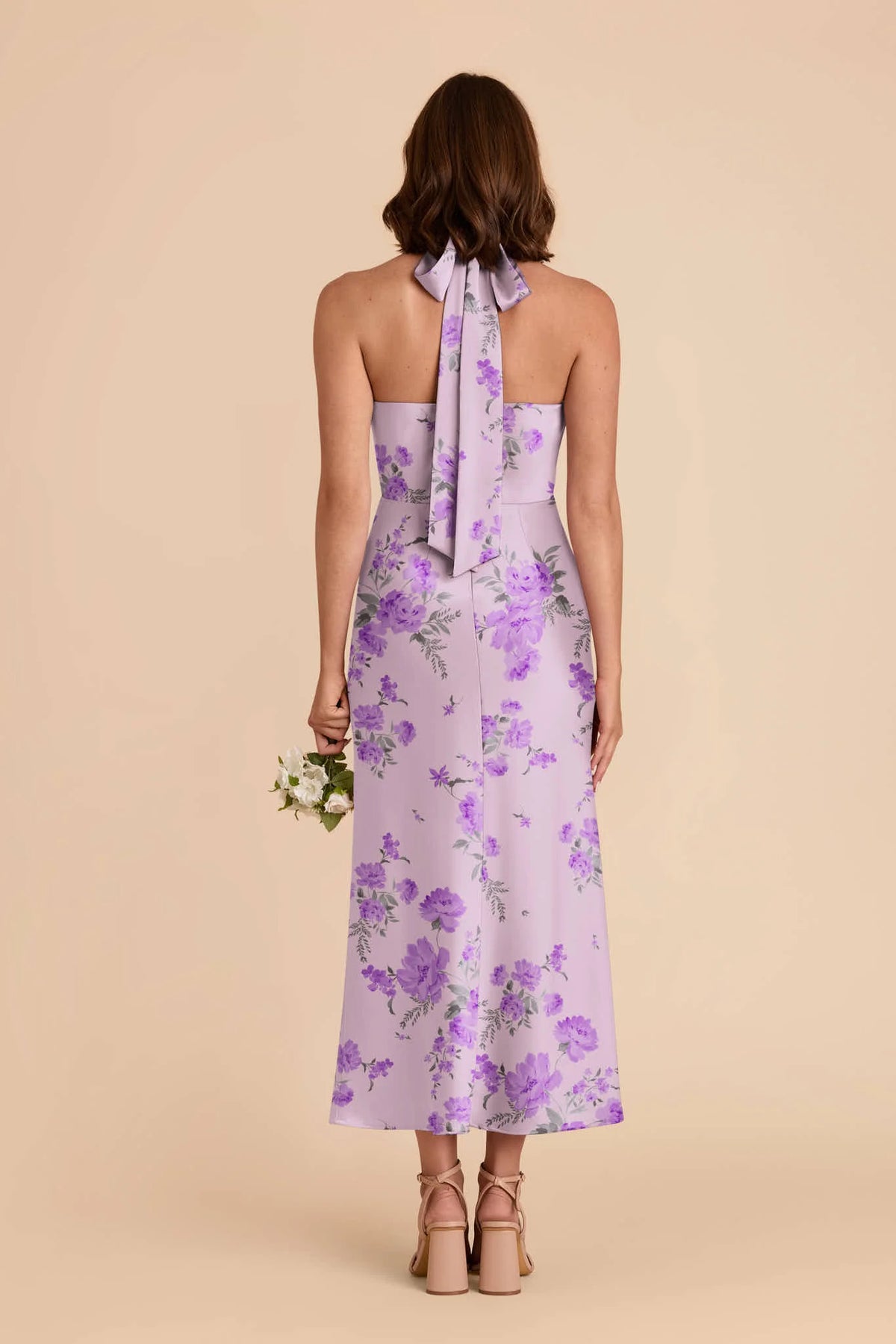 Seraphine Lavender Multi Whimsical Blooms back view bridesmaid dress