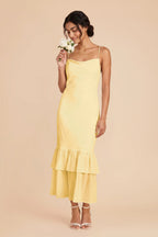 Liora Lemon Sorbet front view bridesmaid dress