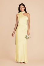 Ariadne Lemon Sorbet front view bridesmaid dress