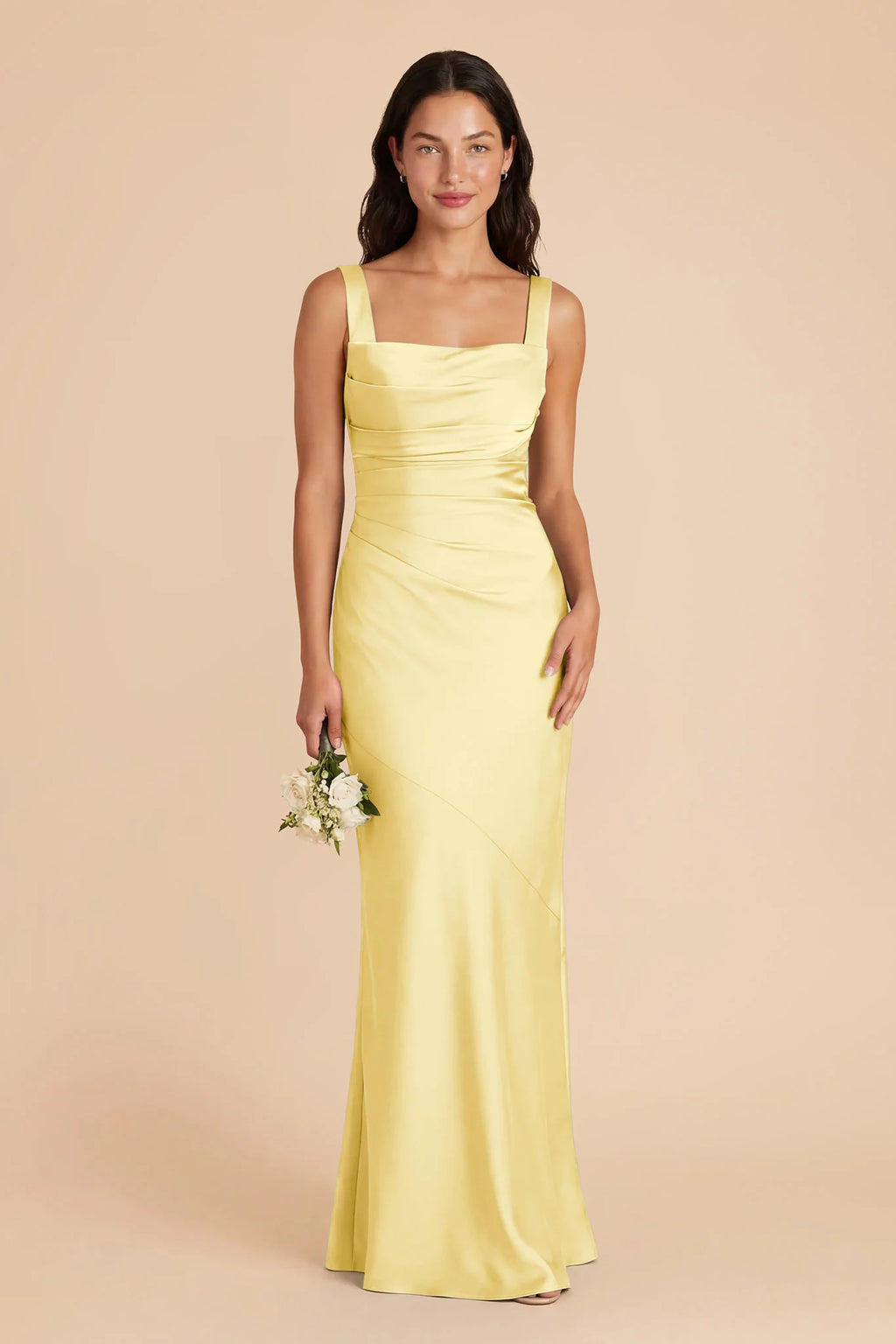 Colette Lemon Sorbet front view bridesmaid dress