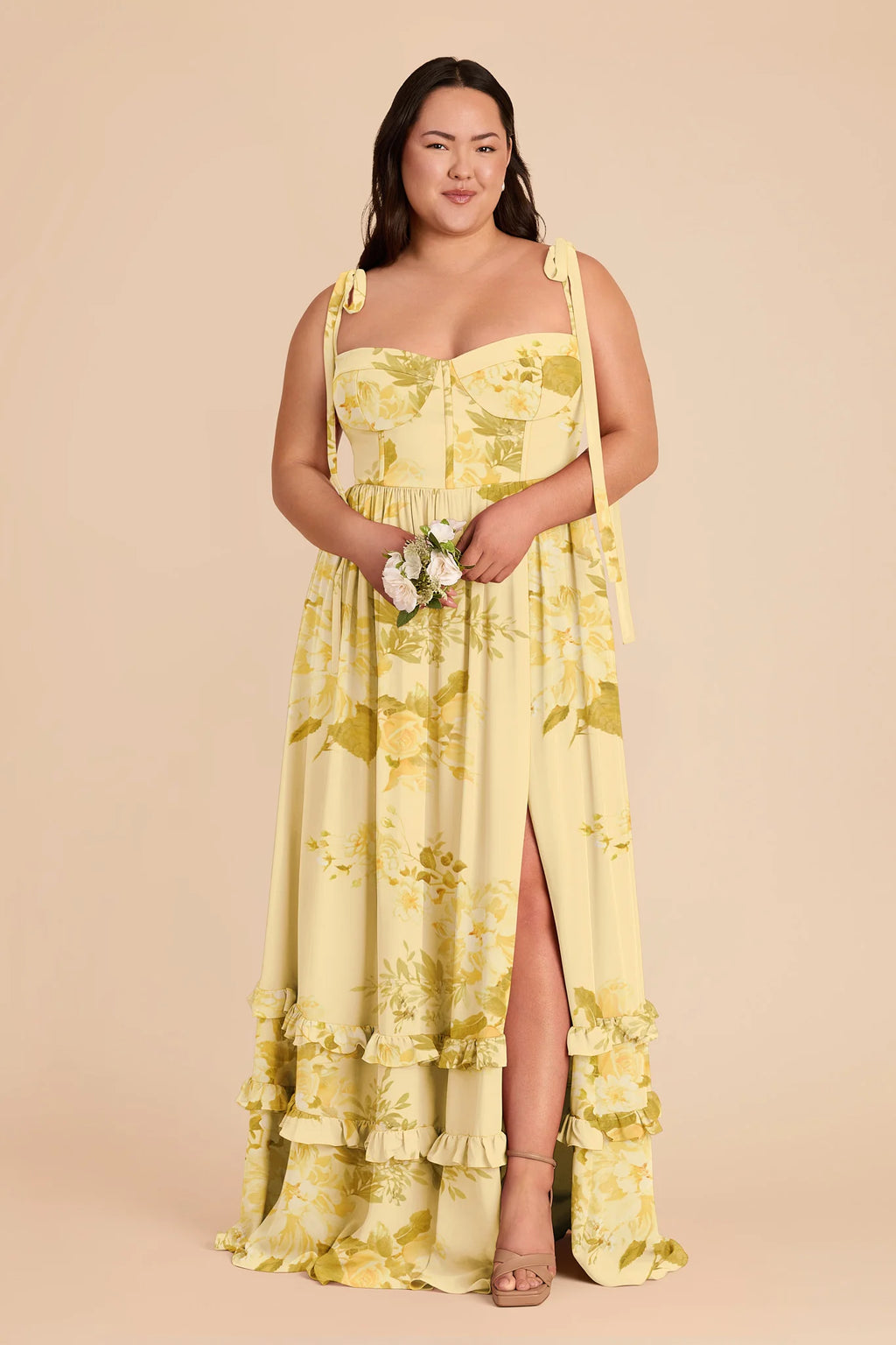 Daphne Lemon Sorbet Romantic Bouquet alternate view 1 bridesmaid dress