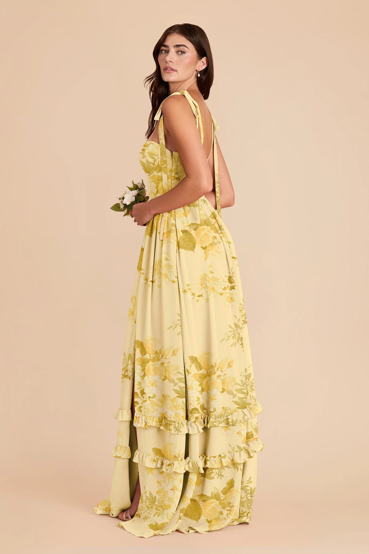 Daphne Lemon Sorbet Romantic Bouquet alternate view 2 bridesmaid dress