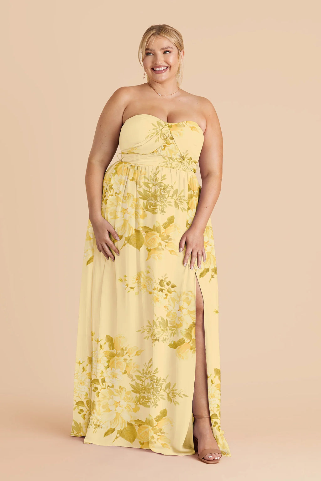 Elodie Lemon Sorbet Romantic Bouquet alternate view 1 bridesmaid dress