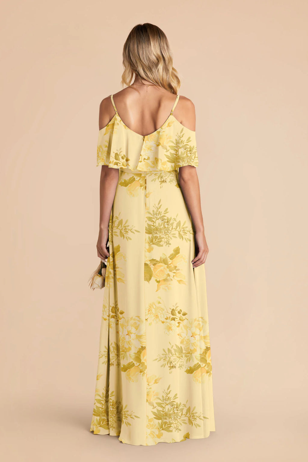 Genevieve Lemon Sorbet Romantic Bouquet back view bridesmaid dress