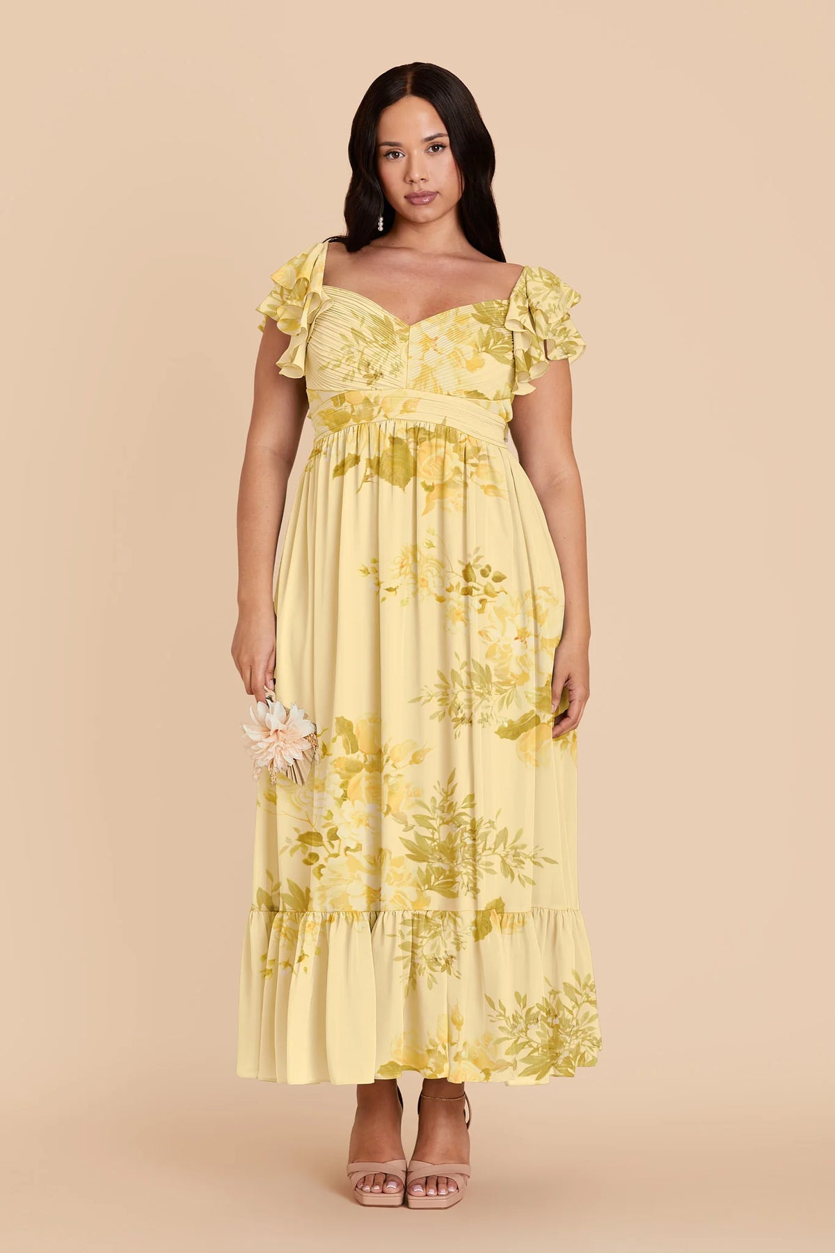 Talia Lemon Sorbet Romantic Bouquet alternate view 1 bridesmaid dress