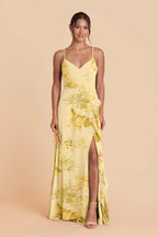 Margot Lemon Sorbet Romantic Bouquet front view bridesmaid dress