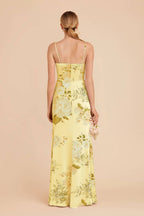 Lucienne Lemon Sorbet Romantic Bouquet back view bridesmaid dress