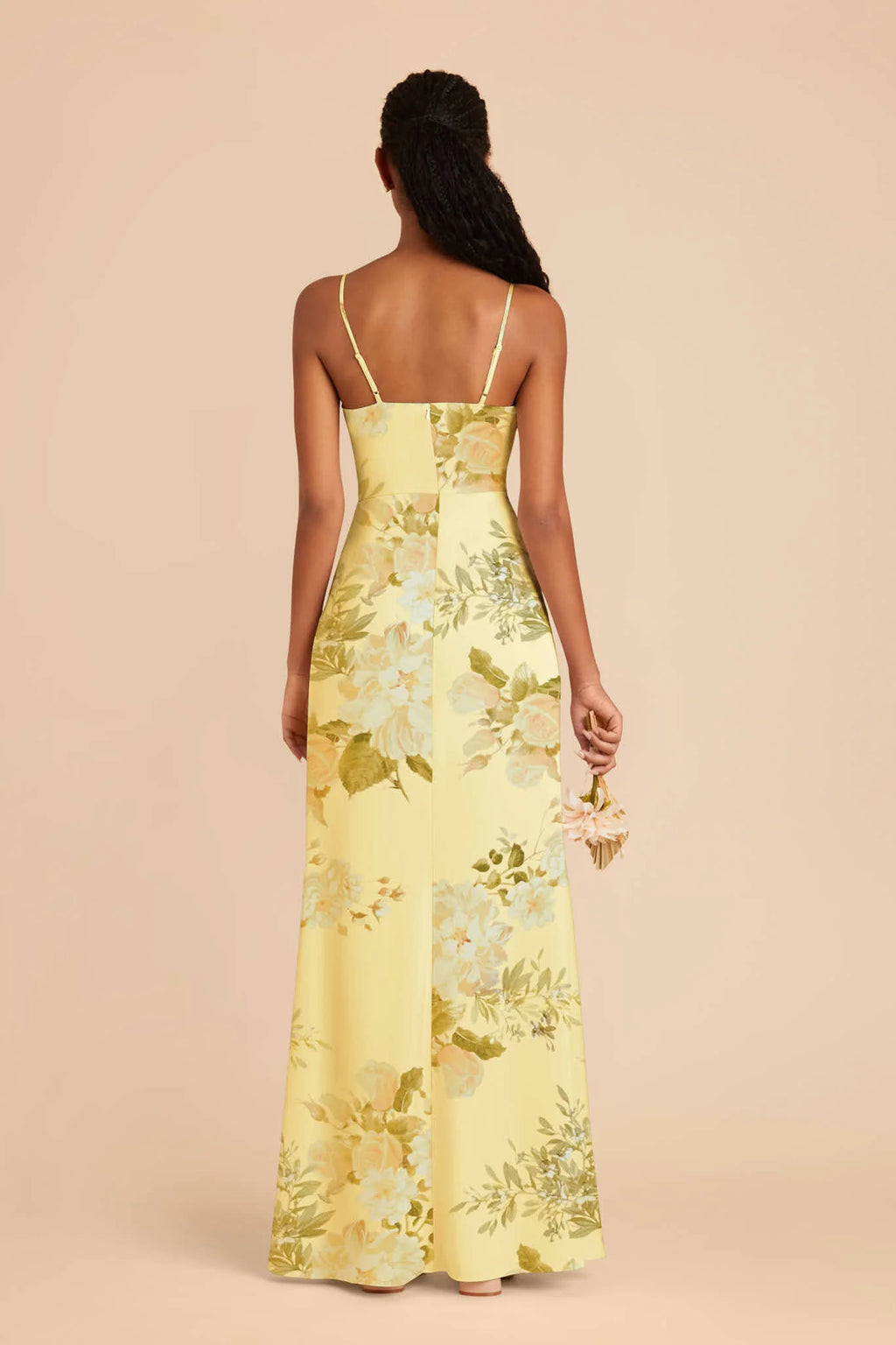 Sabine Lemon Sorbet Romantic Bouquet back view bridesmaid dress