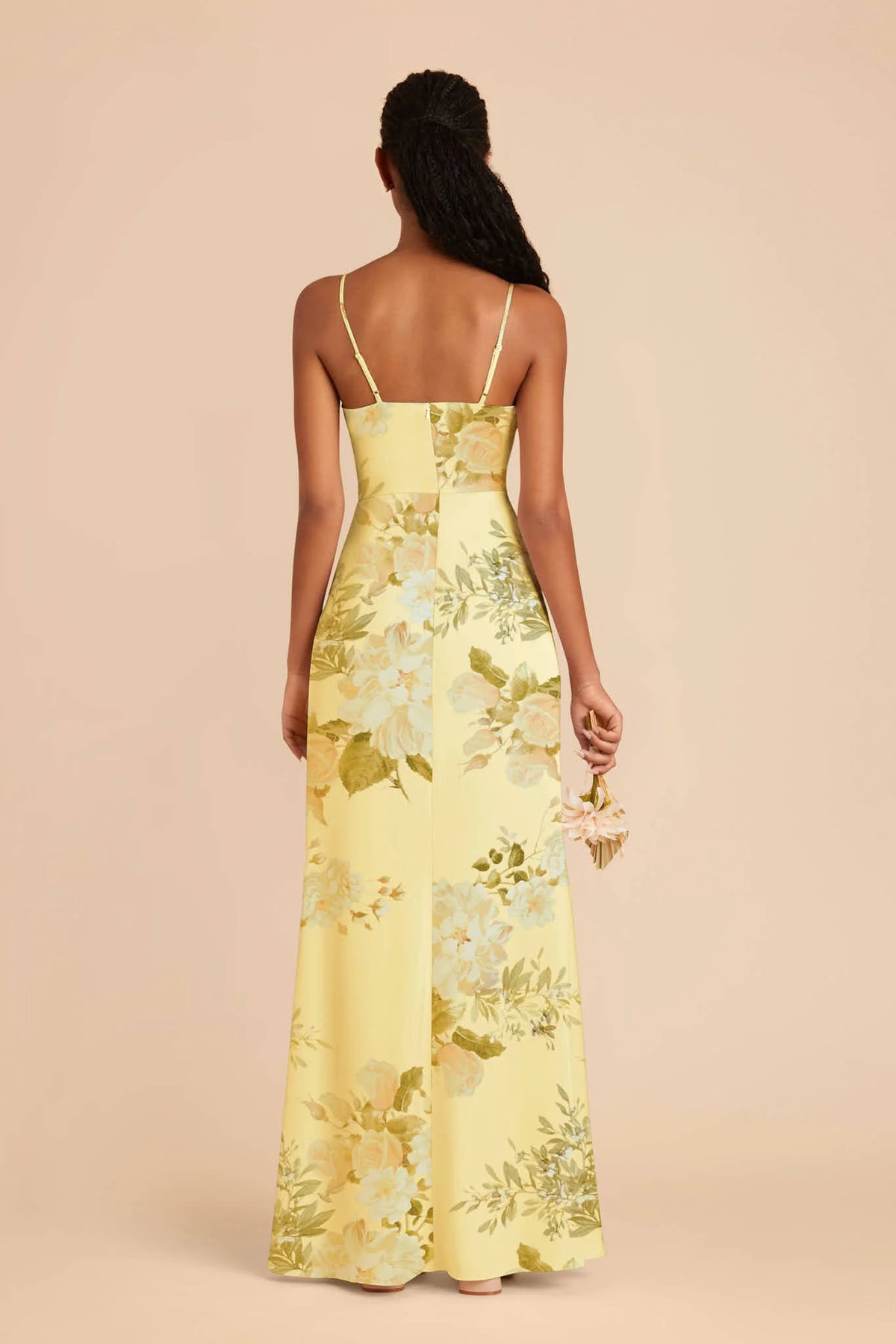 Sabine Lemon Sorbet Romantic Bouquet back view bridesmaid dress