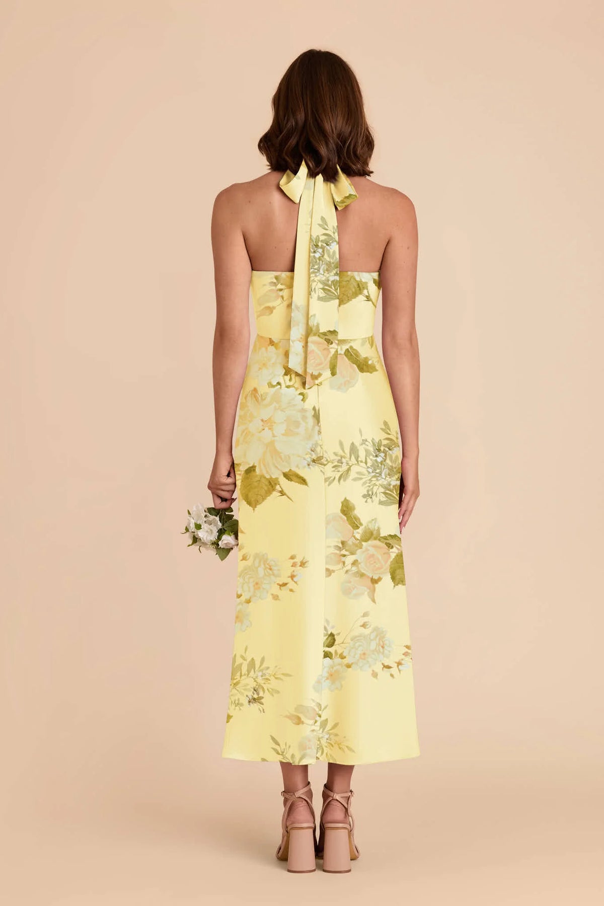 Seraphine Lemon Sorbet Romantic Bouquet back view bridesmaid dress
