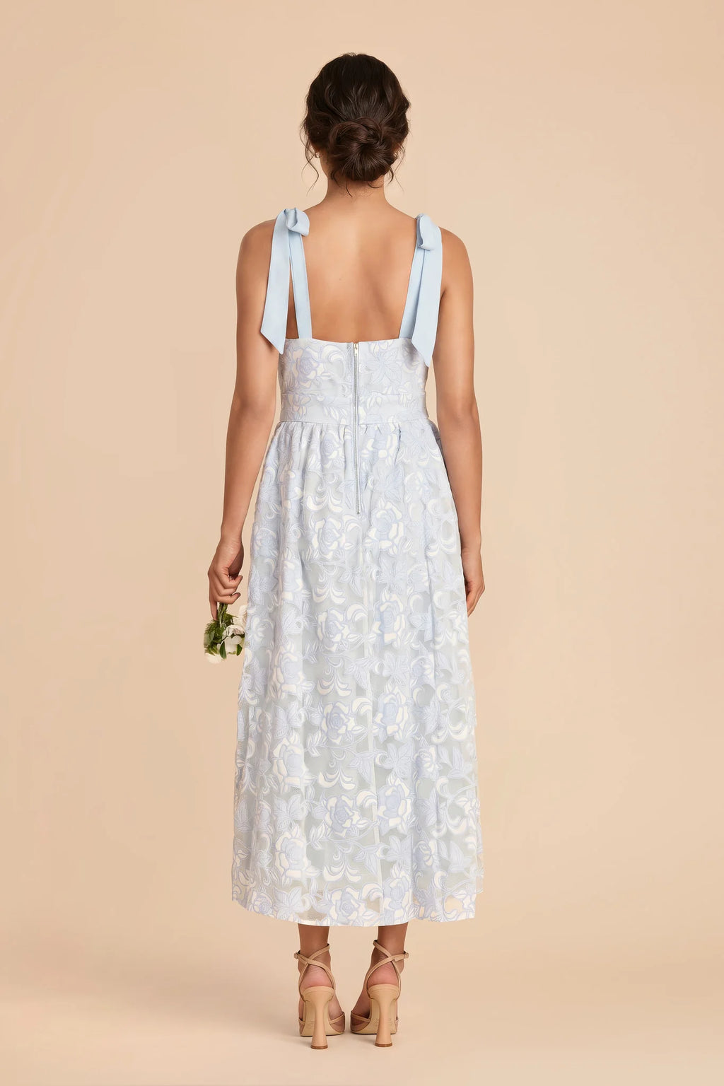 Floriane Light Blue back view bridesmaid dress