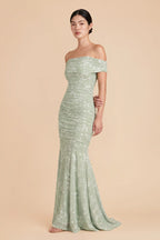 Virelle Light Green alternate view 1 bridesmaid dress
