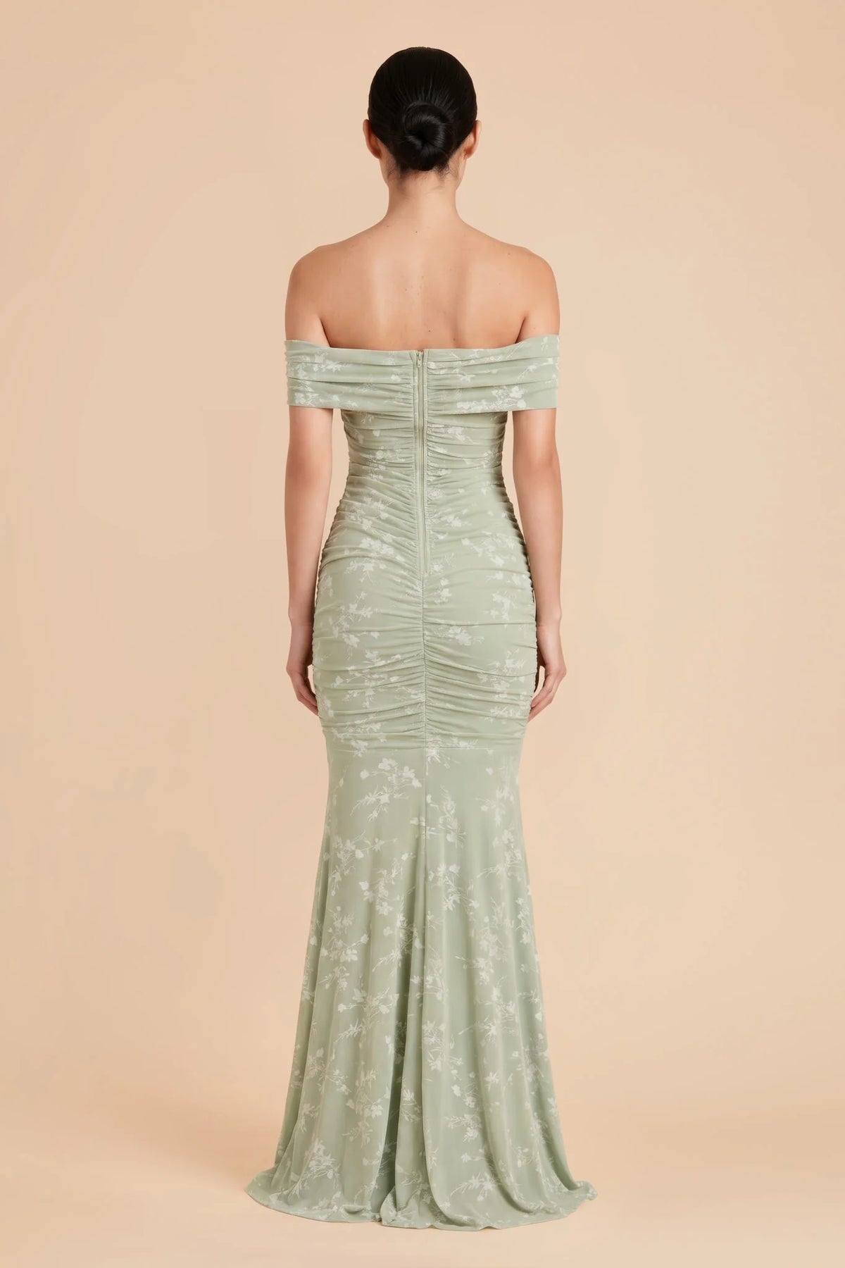 Virelle Light Green back view bridesmaid dress