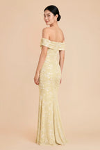 Virelle Light Yellow alternate view 2 bridesmaid dress