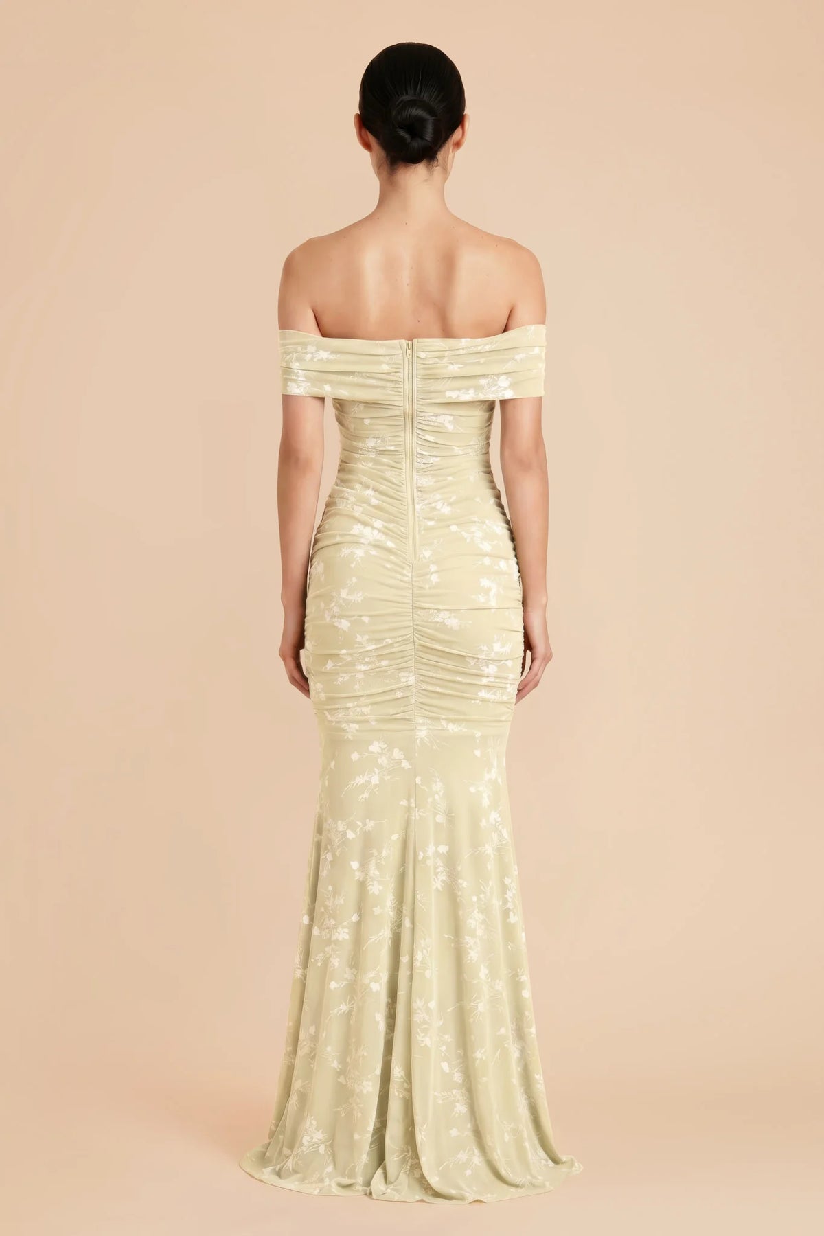 Virelle Light Yellow back view bridesmaid dress