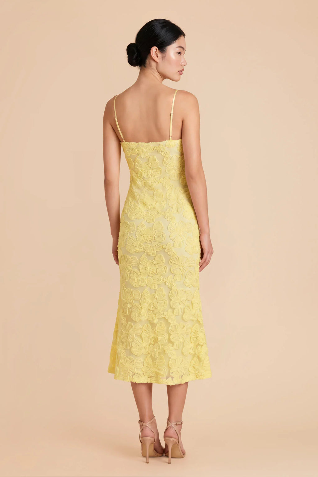 Lisette Light Yellow back view bridesmaid dress