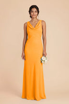 Odette Mango front view bridesmaid dress