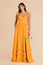 Daphne Mango alternate view 2 bridesmaid dress