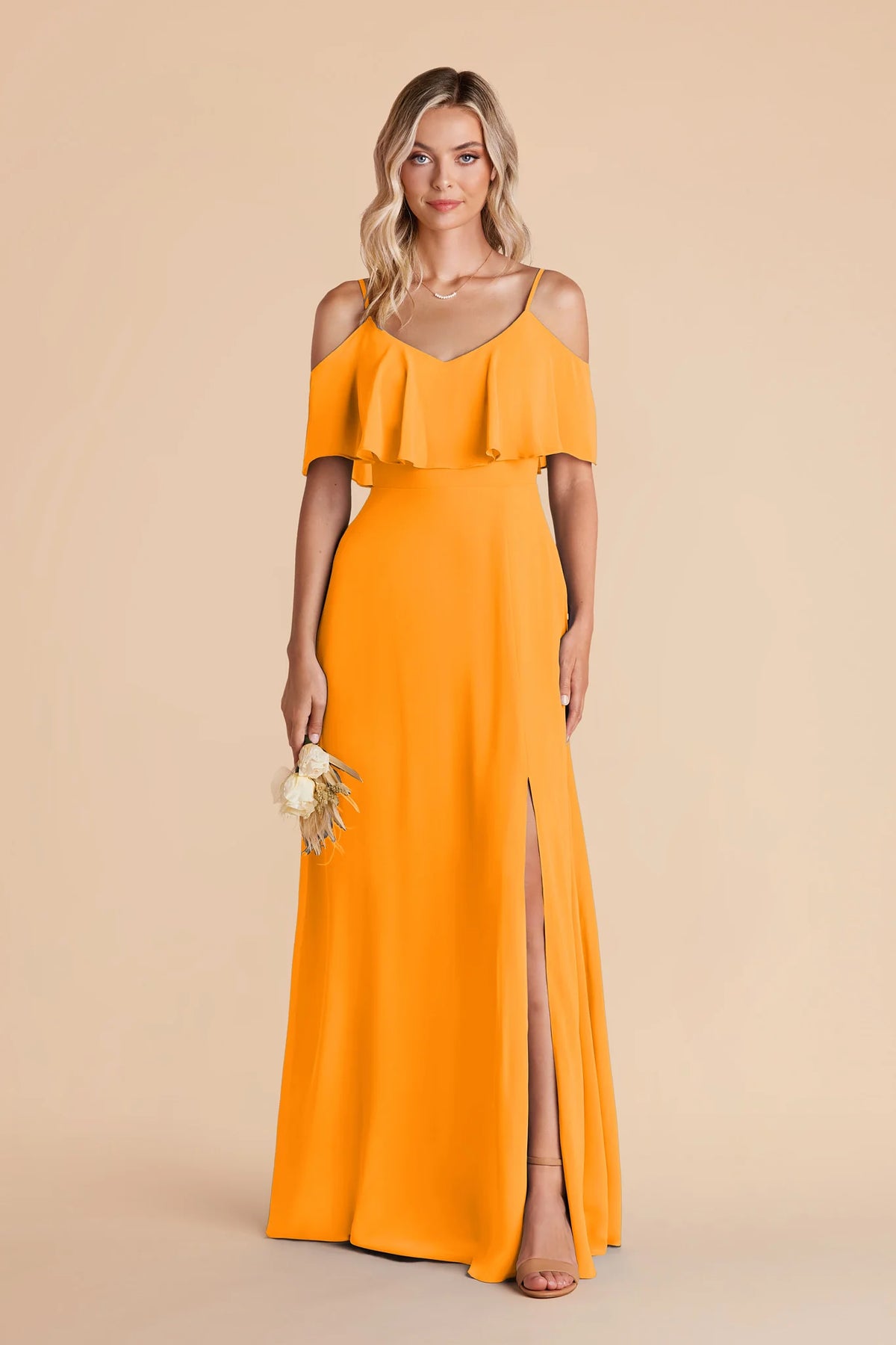 Genevieve Mango front view bridesmaid dress