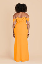 Odessa Mango back view bridesmaid dress