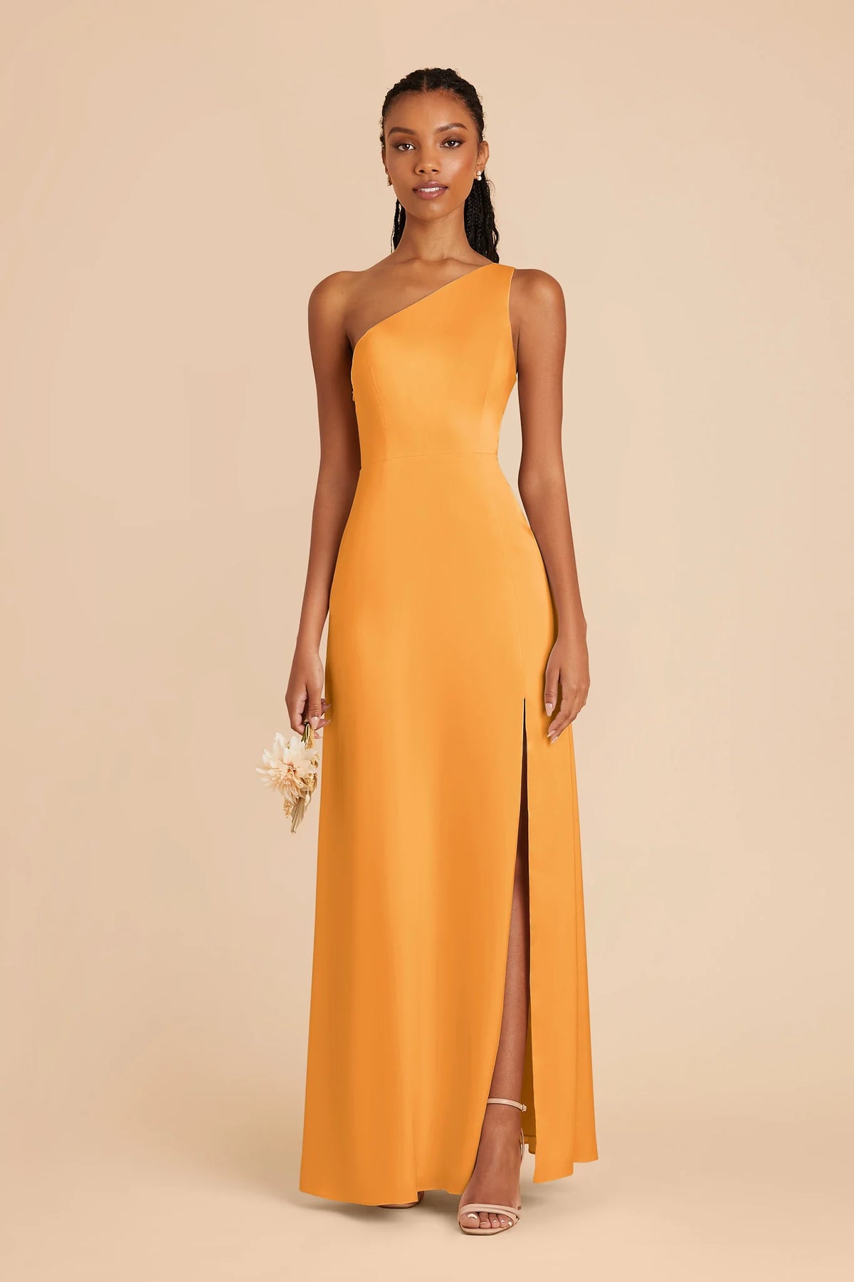 Briar Mango front view bridesmaid dress