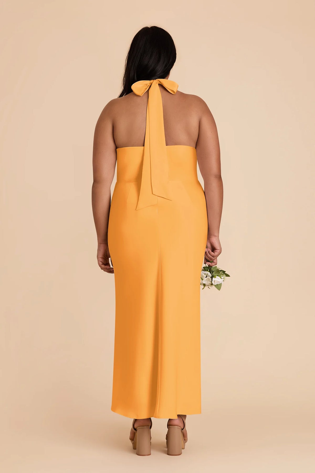 Seraphine Mango back view bridesmaid dress