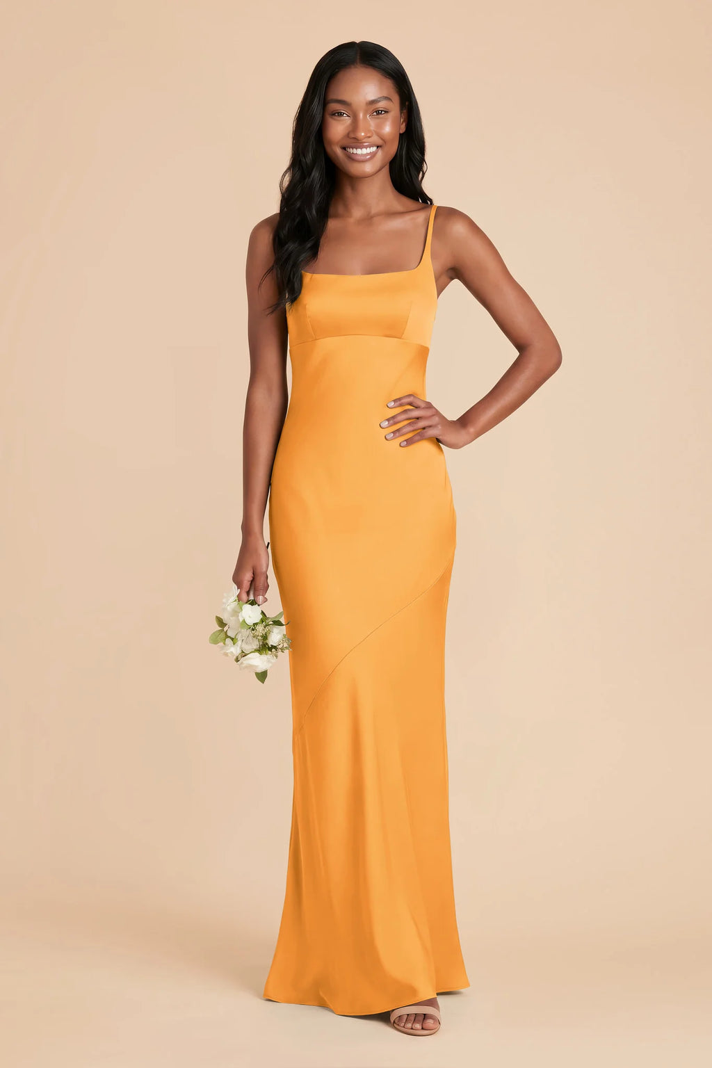 Noelle Mango front view bridesmaid dress