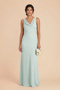 Odette Mint front view bridesmaid dress